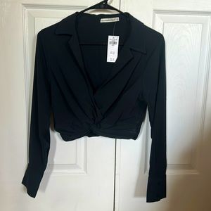 NWT cropped Abercrombie Blouse